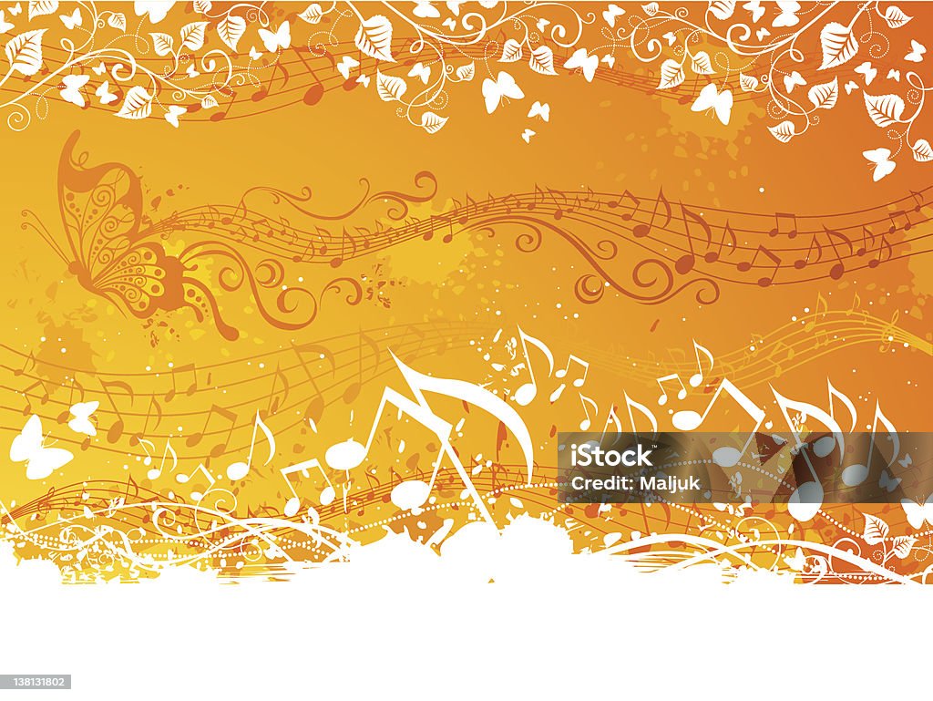Musique de fond Orange - clipart vectoriel de Musique libre de droits