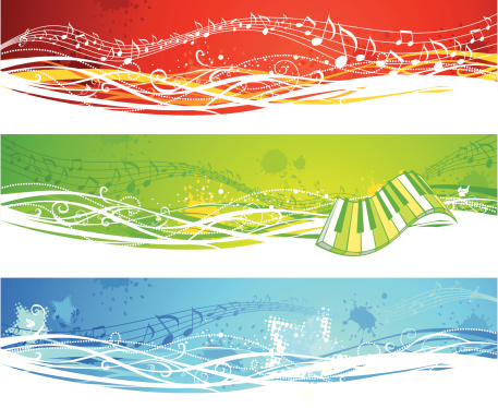 Grunge background in three designs