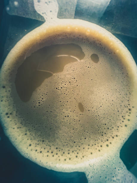 Close-up from above on a coffee.
