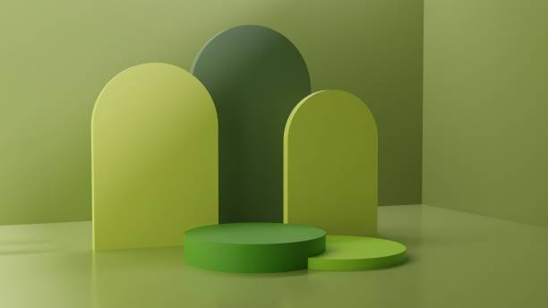 istock 3D pastel geometric podium background 1381334972