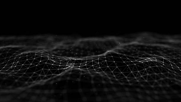 istock Digital technology wave. Dark cyberspace with motion dots and lines. Futuristic digital background. Big data analytics. 3d rendering. 1381343580