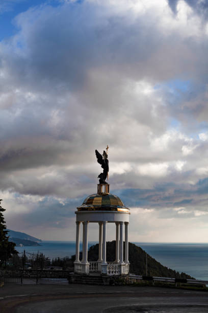 istock Rotunda with an angel by the road 1381373450