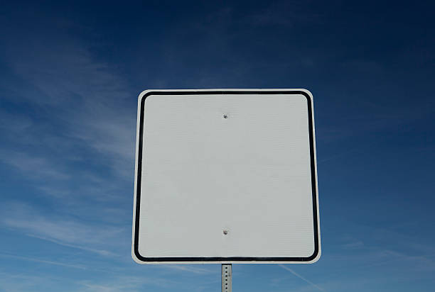 istock Blank white road sign against a clear blue sky 138139166