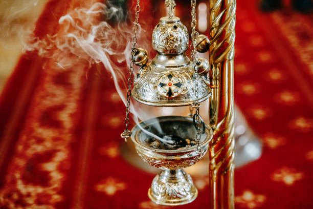 Hanging orthodox incense burner