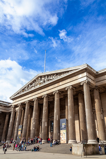 London, UK, October 10, 2009 : The British Museum which is a popular tourist holiday travel destination and landmark attraction, stock photo image