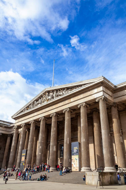 The British Museum London, UK, October 10, 2009 : The British Museum which is a popular tourist holiday travel destination and landmark attraction, stock photo image british museum stock pictures, royalty-free photos & images