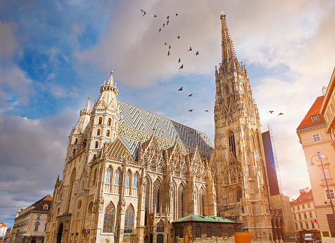 St. Stephen's Cathedral (Stephansdom) on the Stephansplatz in the centre of austrian capital Wien