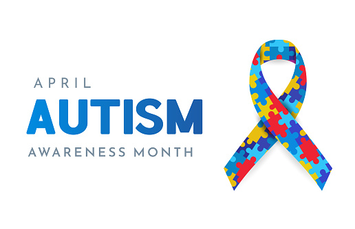 Autism Awareness Month card, April. Vector illustration. EPS10