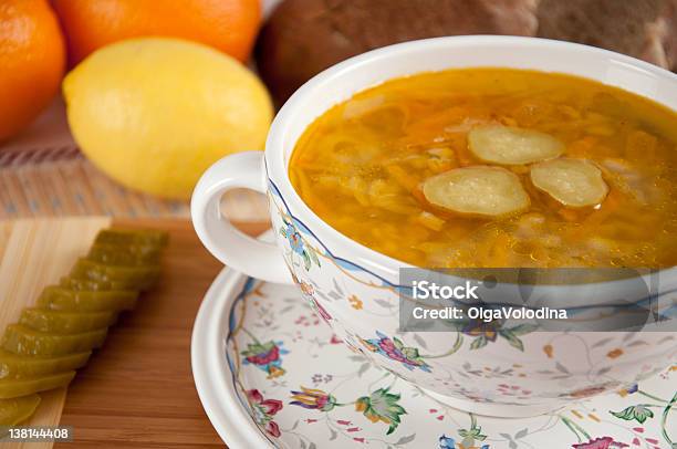 Delicious Soup Made From Pickled Stock Photo - Download Image Now - Cooking, Cucumber, Food