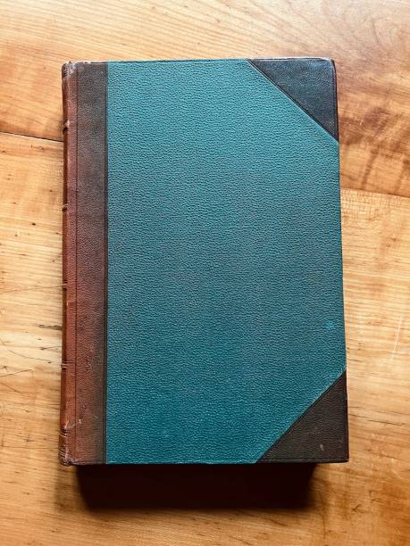 istock Antique book cover from 19th century 1381453033