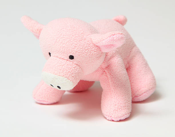 istock Cute pig toy, isolated on white background 138148849