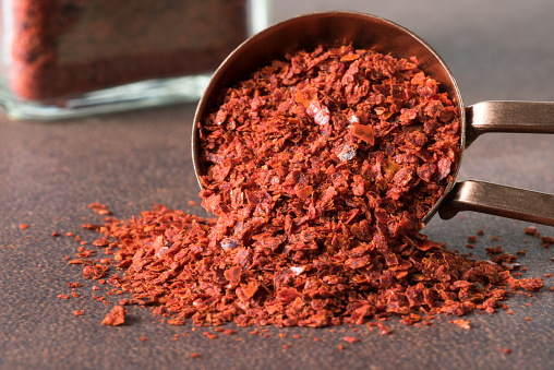 Aleppo Peppers Spilled from a Teaspoon