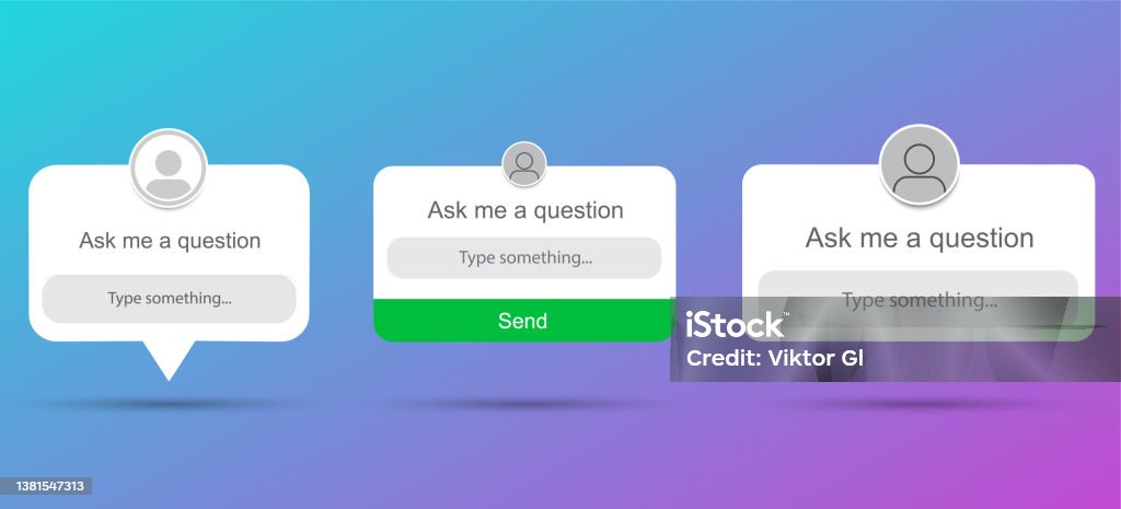 Ask Me A Question User Interface Form Collection Vector Illustration ...