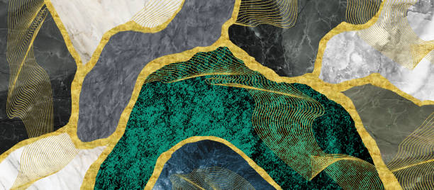 istock 3d abstract marble wallpaper for wall frame .Resin geode and abstract art, functional art, like watercolor geode painting. golden, blue, turquoise, black, gray, white and gray background 1381547400