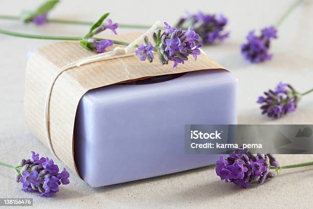 Lavender Soap Stock Photo - Download Image Now - Aromatherapy, Bar Of Soap, Flower