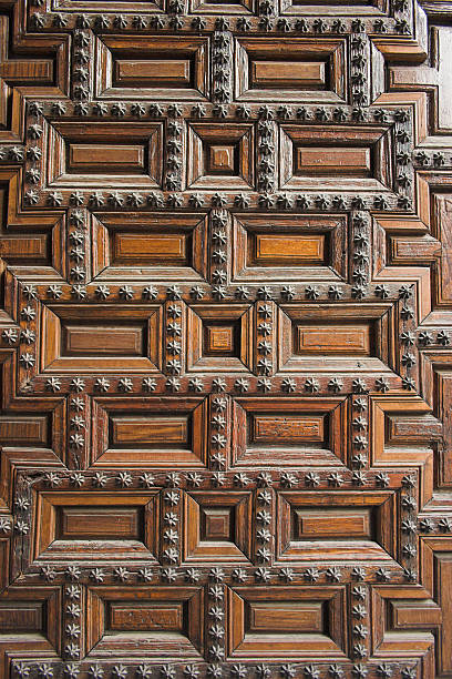 istock Ancient wooden door 138158202