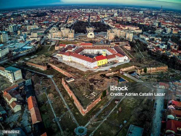 Oradeau2019s Fortress Romania Stock Photo - Download Image Now - Oradea, Romania, Drone