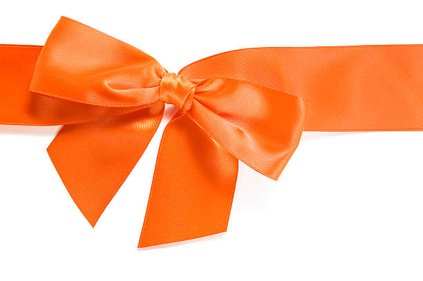 istock Orange Ribbon tied in a Bow 138161907
