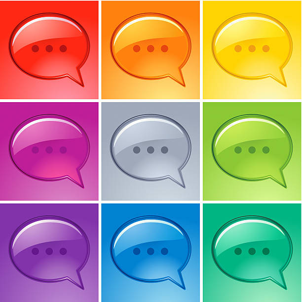 Crystal Clear Speech Bubble vector art illustration