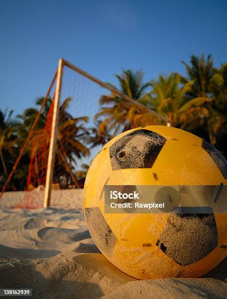 Beach Football Stock Photo - Download Image Now - Beach, Goal - Sports Equipment, Leisure Activity