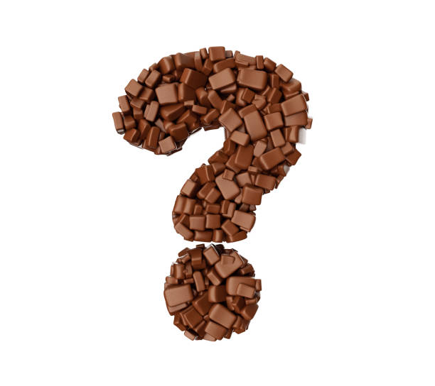 istock question mark made of chocolate Chunks Chocolate Pieces Alphabet question mark 3d illustration 1381638292