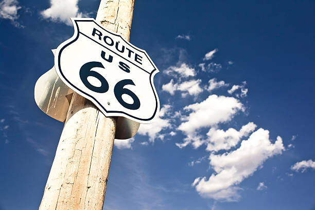 istock Route 66 sign photographed from below 138164166