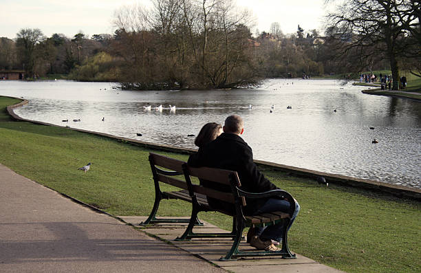 istock Adult couple on bench 138165233