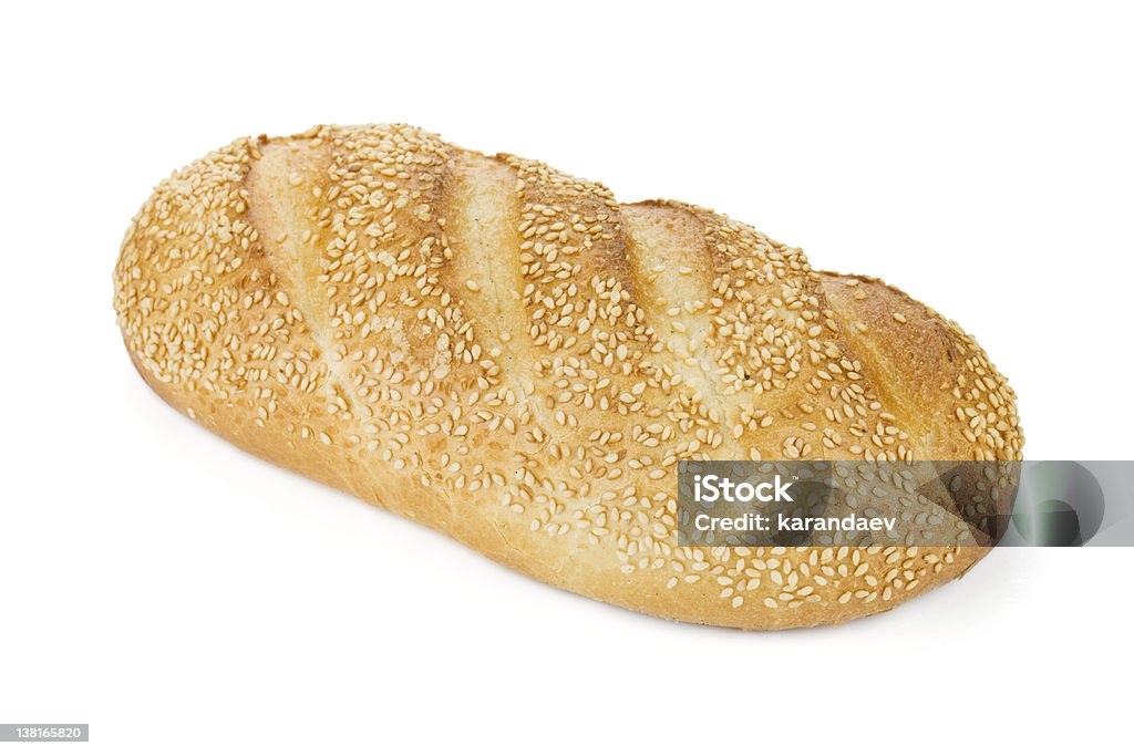 Branco Pão com sésamo - Royalty-free Assado no Forno Foto de stock