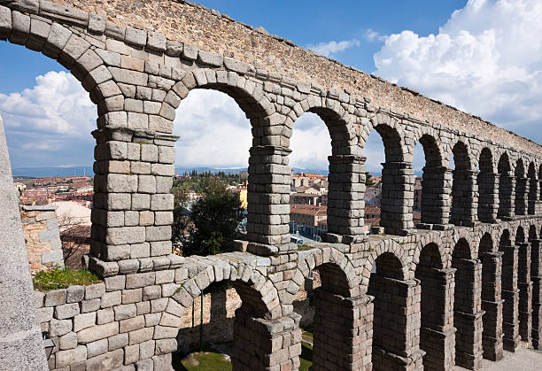 Roman Acqueduct stock photo