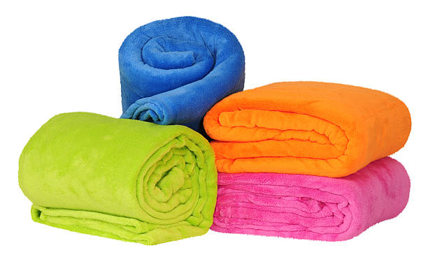 istock Four colorful blankets folded and prepared to be used 138168095