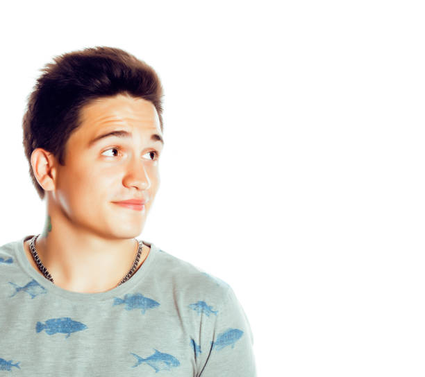istock young attractive man isolated thinking emotional on white close up 1381696637