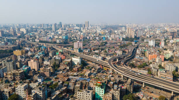 istock Dhaka City Skyline with flyover and high rised buildings 1381704103