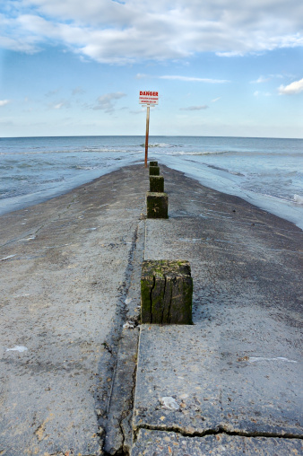 Jetty over the sea with a 