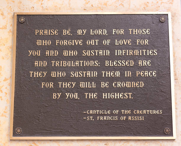 istock Santa Fe, NM: Bronze Plaque with Qote from St Francis 1381720031