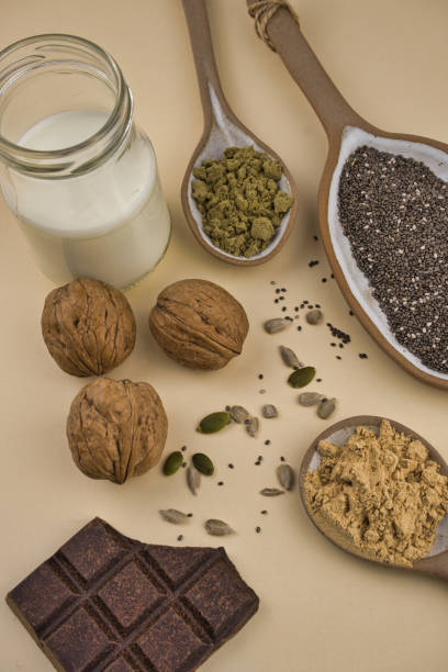 istock Probiotics and superfoods on light background 1381721056