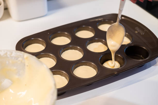 Put muffin batter in the mold