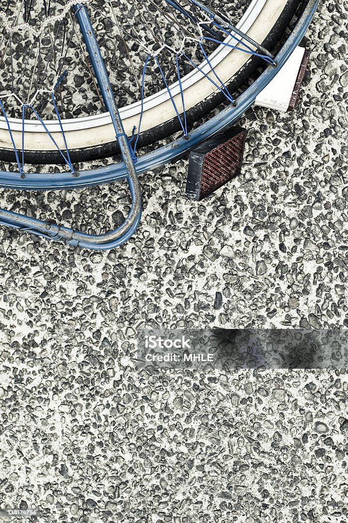 Bicycle laying on the ground Accidents and Disasters Stock Photo