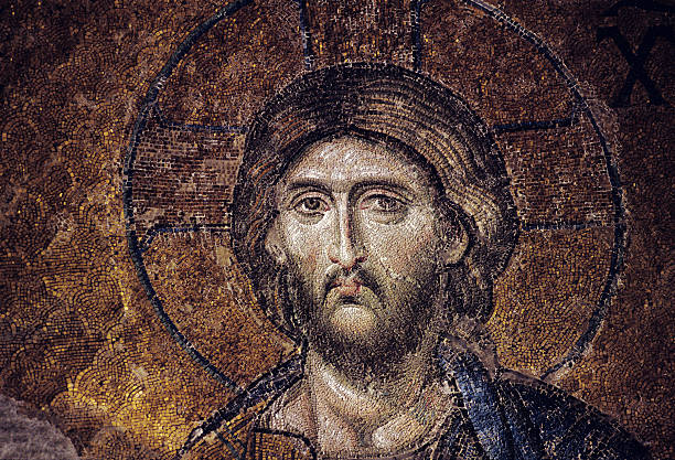 istock Ancient mosaic of Jesus Christ 138175303