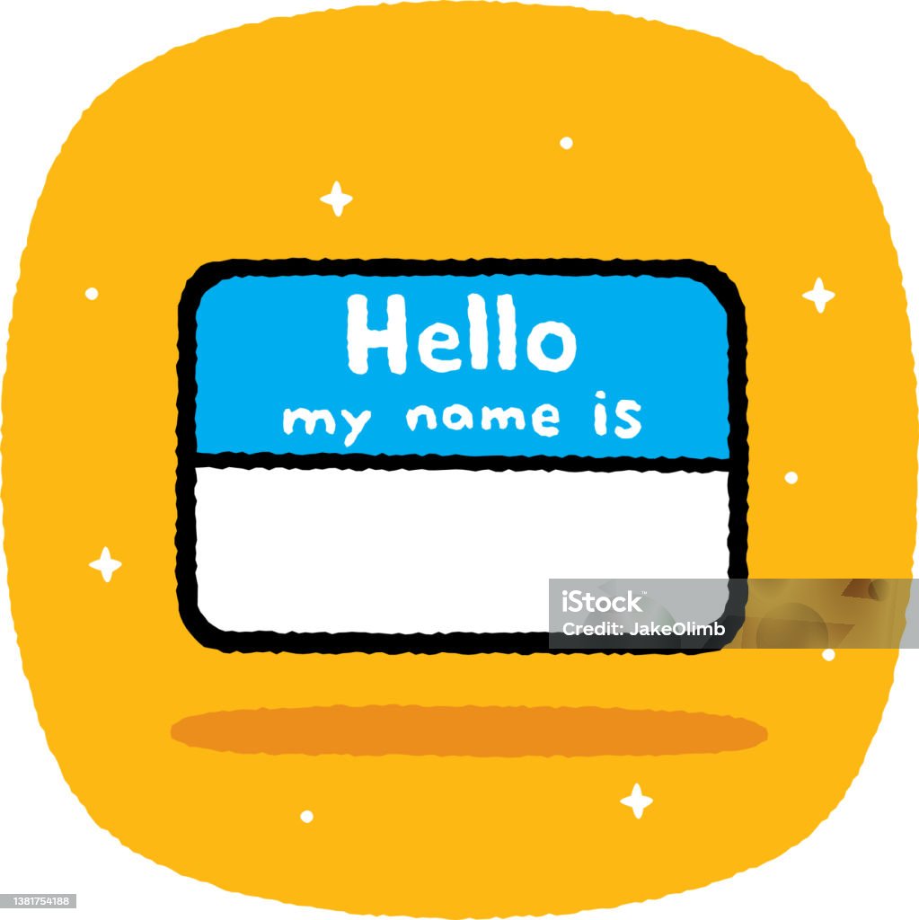 Name Tag Doodle 7 Stock Illustration - Download Image Now - Name Tag,  Sticker, Drawing - Art Product - iStock