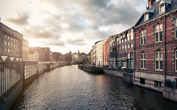 istock Canal view and houses in Amsterdam 138178437