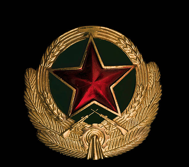 Chinese Red Army insignia painted by hand.
