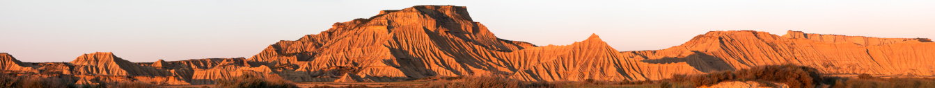 Huge scenics of Bardenas Reales desert at dusk. Hasselblad 39 megapixels. Huge quality and size.