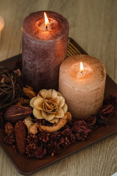 istock Candles burning for relaxation at the spa 1381796099