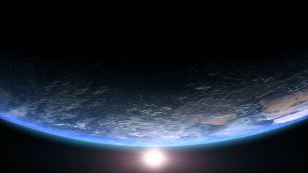 Cinematic Planet Earth Rendering stock photo