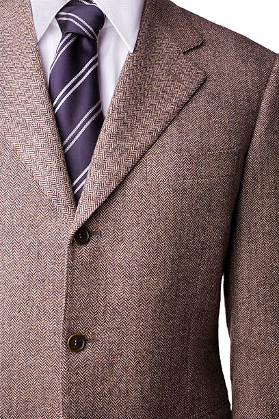 istock Tweed Wool blazer, shirt and tie with windsor knot 138181896