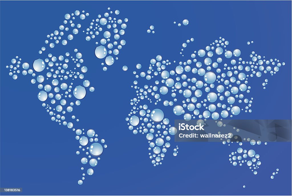 worldmap da bolle - arte vettoriale royalty-free di Planisfero
