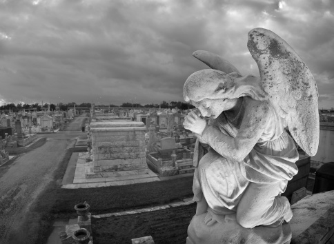 Praying Statue Cemeteryscape