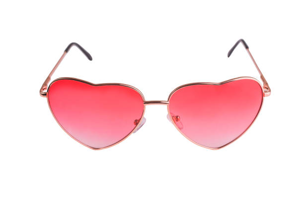 istock Pink sunglasses isolated on white background 1381873005