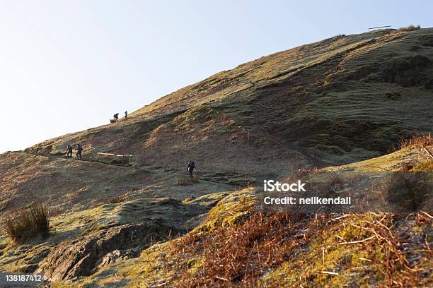 Foto de Montanha Cat Bells Walkers e mais fotos de stock de Agricultura - Agricultura, Azul, Beleza natural - Natureza