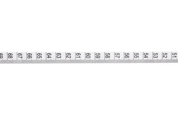 Direct centimeter tape for measurement isolated on white background.